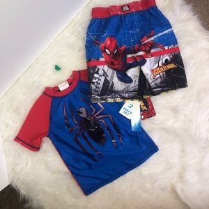 Marvel Spider Man swim set size 5t upf 50+